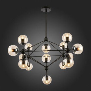 SLE154903-15 Люстра подвесная Черный/Янтарный E27 15*40W LACOTTA-foto5