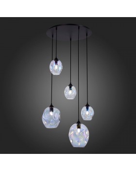 SL1188.403.05 Люстра подвесная ST-Luce Черный/Радужный E14/E27 3+2*40W IDESIA-foto5