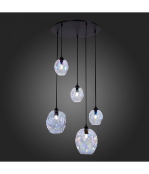 SL1188.403.05 Люстра подвесная ST-Luce Черный/Радужный E14/E27 3+2*40W IDESIA-foto5