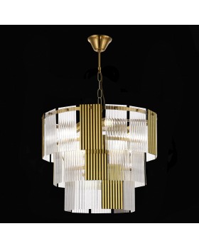 SLE1123-303-07 Светильник подвесной Латунь/Золотистый, Прозрачный E14 7*40W TRESA-foto4