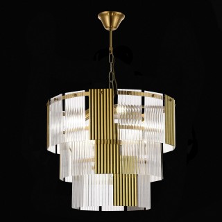 SLE1123-303-07 Светильник подвесной Латунь/Золотистый, Прозрачный E14 7*40W TRESA-foto4