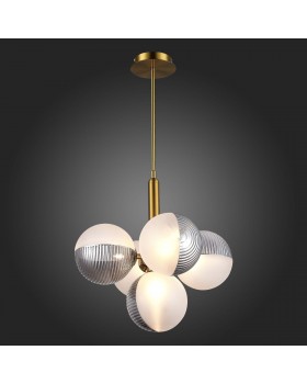 SLE1096-203-05 Светильник подвесной Матовое золото/Белый, Дымчатый G9 5*5W AVEIRO-foto5