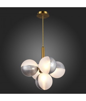 SLE1096-203-05 Светильник подвесной Матовое золото/Белый, Дымчатый G9 5*5W AVEIRO-foto5