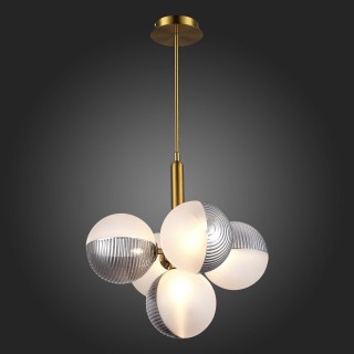 SLE1096-203-05 Светильник подвесной Матовое золото/Белый, Дымчатый G9 5*5W AVEIRO-foto5