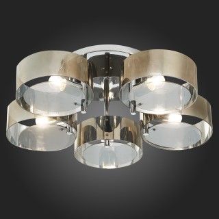 SL483.702.05 Люстра потолочная Хром/Дымчатый E27 5*40W FORESTA-foto9