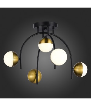 SLE6500-402-05 Люстра потолочная Черный,Золотистый/Белый LED 5*8W 4000K AARNIO-foto5