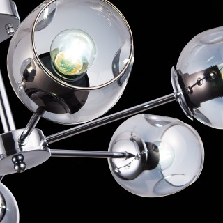 SLE155402-06 Люстра потолочная Хром/Дымчатый E27 6*60W PALLO-foto6