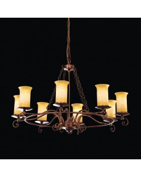 SL122.303.08 Люстра подвесная Коричневый/Янтарный E14 8*60W ANCORA-foto2