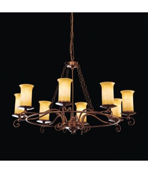 SL122.303.08 Люстра подвесная Коричневый/Янтарный E14 8*60W ANCORA-foto2