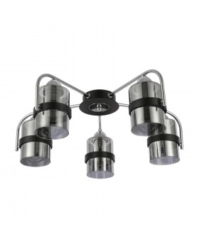 SLE102002-05 Люстра потолочная Черный, Хром/Дымчатый E27 5*40W FIUMO-foto2