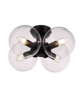 SL424.402.04 Люстра потолочная Черный/Прозрачный E14 4*40W ROSELLO-foto2