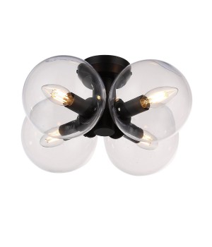 SL424.402.04 Люстра потолочная Черный/Прозрачный E14 4*40W ROSELLO-foto2