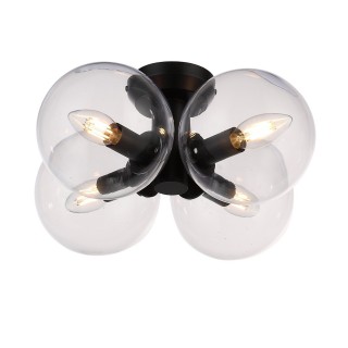 SL424.402.04 Люстра потолочная Черный/Прозрачный E14 4*40W ROSELLO-foto2