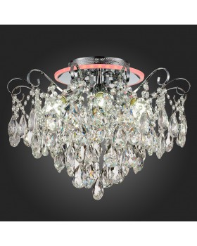 SLE160002-06 Светильник потолочный Хром/Прозрачный E14, LED 6+1*40/6(подсветка)W LITERO-foto6