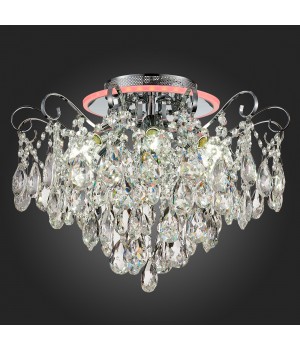 SLE160002-06 Светильник потолочный Хром/Прозрачный E14, LED 6+1*40/6(подсветка)W LITERO-foto6