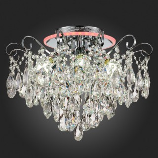 SLE160002-06 Светильник потолочный Хром/Прозрачный E14, LED 6+1*40/6(подсветка)W LITERO-foto6