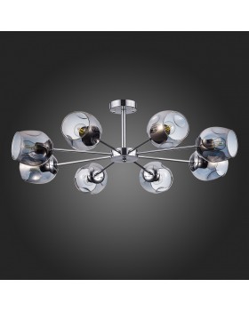 SLE155402-08 Люстра потолочная Хром/Дымчатый E27 8*60W PALLO-foto6