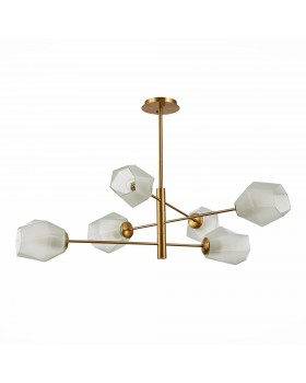 SLE205202-06 Люстра потолочная Латунь/Белый E27 6*60W TERRAMO-foto2