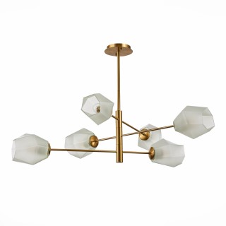 SLE205202-06 Люстра потолочная Латунь/Белый E27 6*60W TERRAMO-foto2