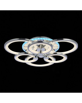 SLE500712-06RGB Светильник потолочный Хром/Белый LED 1*144W RGB 8W 3000-6000K LETO-foto7