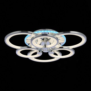 SLE500712-06RGB Светильник потолочный Хром/Белый LED 1*144W RGB 8W 3000-6000K LETO-foto7