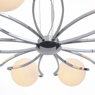 SL848.103.08 Люстра подвесная ST-Luce Хром/Белый E27 8*60W LOOPO-foto2