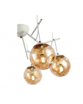 SLE110202-05 Люстра подвесная Белый/Янтарный E14 5*40W CALLETTA-foto3