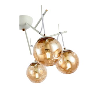 SLE110202-05 Люстра подвесная Белый/Янтарный E14 5*40W CALLETTA-foto3