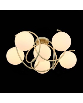 SL711.202.06 Люстра потолочная Золотистый/Белый E27 6*60W DELICATA-foto4