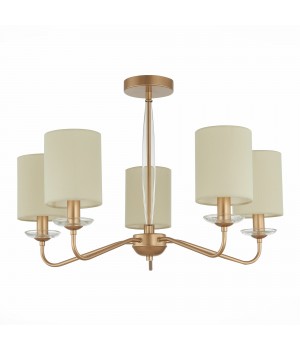 SLE108002-05 Люстра потолочная Золотистый/Бежевый E14 5*40W RITA-foto2
