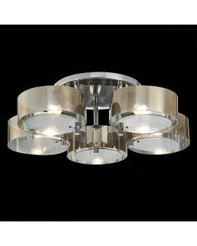 SL483.702.05 Люстра потолочная Хром/Дымчатый E27 5*40W FORESTA-foto4