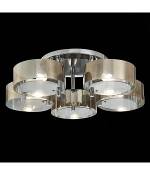 SL483.702.05 Люстра потолочная Хром/Дымчатый E27 5*40W FORESTA-foto4
