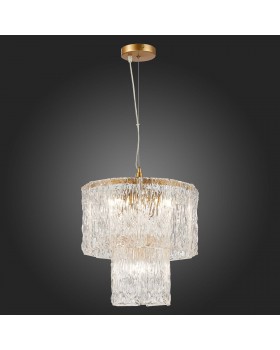 SLE283203-05 Люстра подвесная Золотистый/Прозрачный E27 5*40W RIDA-foto5