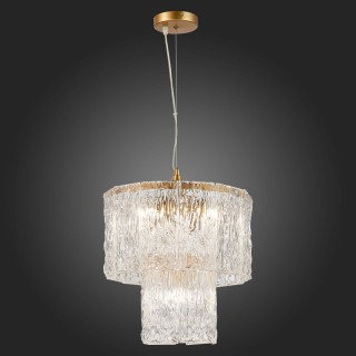 SLE283203-05 Люстра подвесная Золотистый/Прозрачный E27 5*40W RIDA-foto5