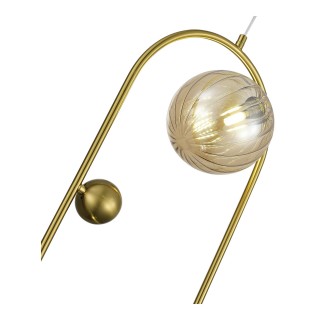 SL1515.303.02 Светильник подвесной ST-Luce Латунь/Янтарный,Дымчатый G9 2*5W 4000K SPHERE-foto3