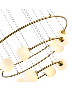 SL1186.303.12 Светильник подвесной ST-Luce Латунь/Молочный G9 12*5W ARKOS-foto3