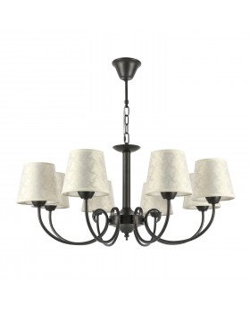 SLE120303-08 Светильник подвесной Темно-серый/Бежевый E14 8*40W RIMENTO-foto2