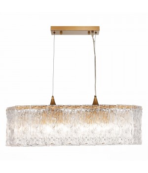SLE283203-10 Люстра подвесная Золотистый/Прозрачный E27 10*40W RIDA-foto3