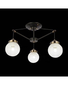 SLE110302-03 Светильник подвесной Черный, Бронза/Прозрачный, Белый E27 3*60W STRICCE-foto4