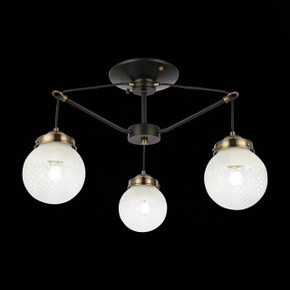 SLE110302-03 Светильник подвесной Черный, Бронза/Прозрачный, Белый E27 3*60W STRICCE-foto4