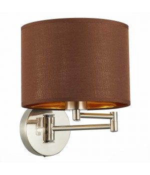 SLE300591-01 Бра Никель/Золотистый, Коричневый E27 1*40W BRESCIA-foto4