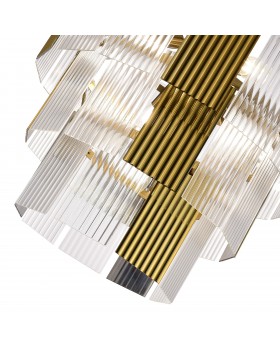 SLE1123-303-07 Светильник подвесной Латунь/Золотистый, Прозрачный E14 7*40W TRESA-foto3