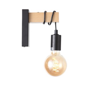SL1142.401.01 Светильник настенный Черный, Светлое дерево E27 1*60W BAGETTI-foto2