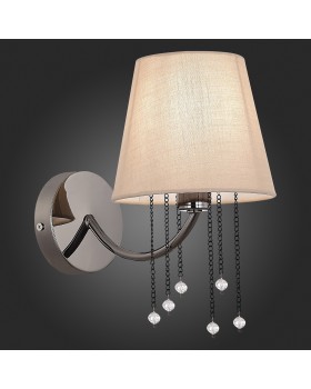 SLE1118-801-01 Светильник настенный Черный хром/Бежевый E14 1*40W ALLURIA-foto4