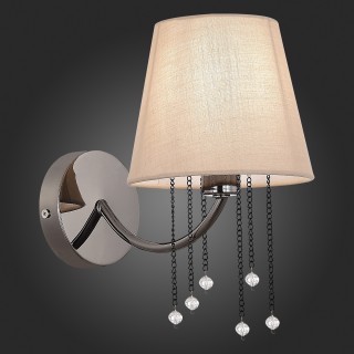 SLE1118-801-01 Светильник настенный Черный хром/Бежевый E14 1*40W ALLURIA-foto4