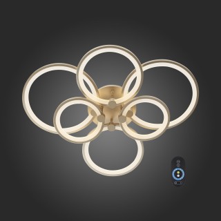 SL867.202.06 Люстра потолочная ST-Luce Золотистый/Белый LED 1*85W 3000K-6000K TWIDDLE DIMMER-foto3
