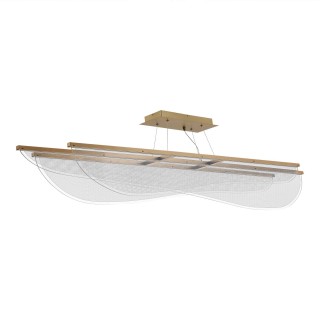 SL6509.223.01 Светильник подвесной ST-Luce Золотистый/Прозрачный LED 1*60W 4000K FESALE-foto2