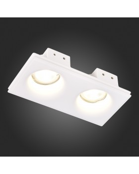 ST254.328.02 Св-к встр. из гипса Белый GU10 2*50W IP20 L200xW100xH45 180-240V Без ламп Встраиваемые светильники-foto5