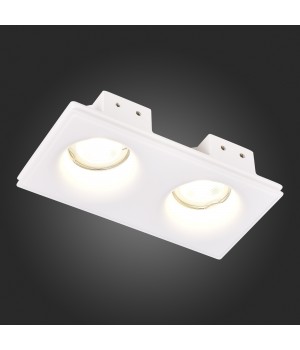 ST254.328.02 Св-к встр. из гипса Белый GU10 2*50W IP20 L200xW100xH45 180-240V Без ламп Встраиваемые светильники-foto5