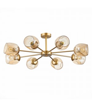 SLE155412-08 Люстра потолочная Золотистый/Янтарный E27 8*60W PALLO-foto2